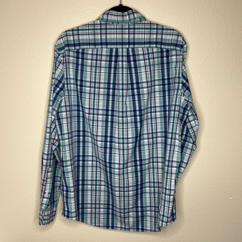 Vineyard Vines Shep and Ian Classic Fit Tucker Shirt Blue Green Plaid Men Medium - Picture 7 of 13